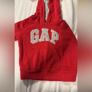 GAP RED AND GRAY HOODIE SIZE 4Y